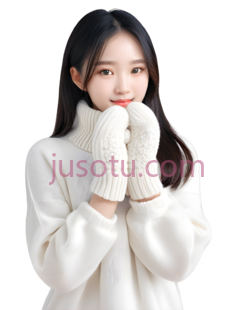 女人,毛衣,宽松,白色PNG