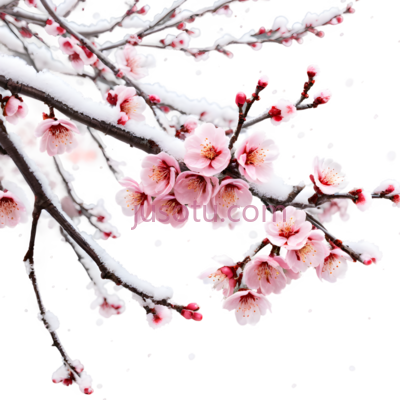 梅花,插画,粉色, PNG