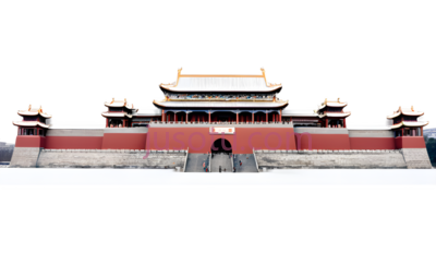 宫殿,中式建筑,红色,白色, PNG