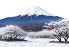 富士山,雪景,山脚,景色, PNG