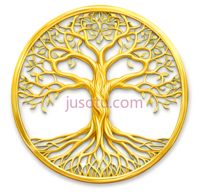 生命之树,金色线条绘制,金色, PNG