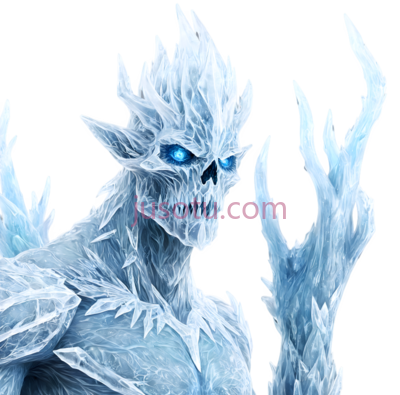 冰霜生物,幻想,蓝色,白色, PNG