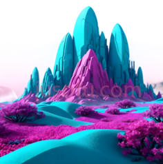 山脉,抽象,蓝色,紫色PNG