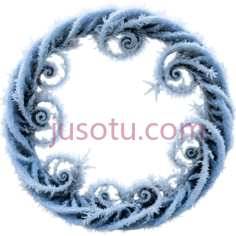 花环,雪花图案,蓝色PNG