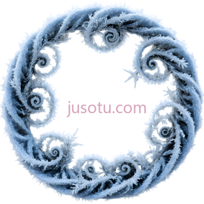 花环,雪花图案,蓝色, PNG