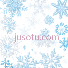 雪花,各种形状,大小,白色PNG