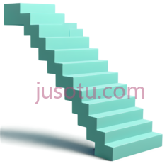 楼梯,3D建模,浅绿色PNG