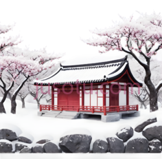 亭子,中式建筑,红色,白色PNG