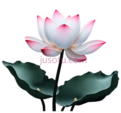 荷花,插画,白色,粉色, PNG