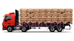 卡车,侧视图,红色PNG