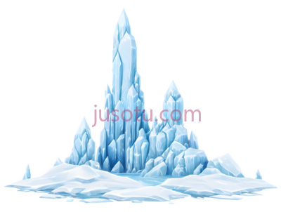 冰山,卡通,蓝色, PNG