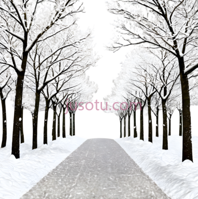 银杏树,雪, PNG