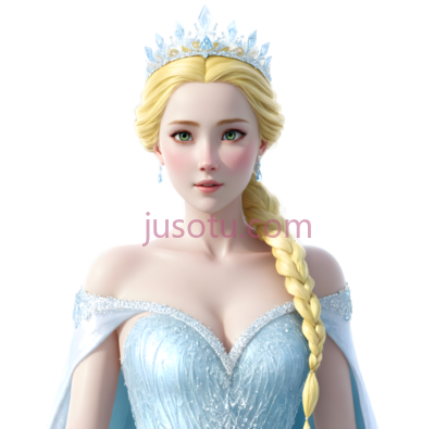 公主,冰雪奇缘,蓝色, PNG