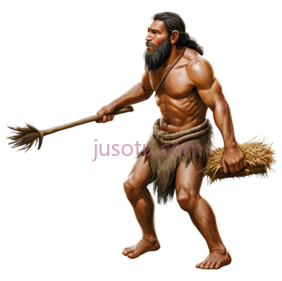 原始人,插画,棕色, PNG