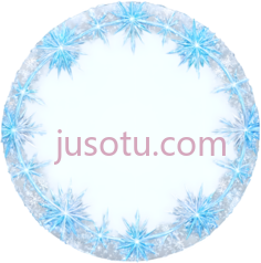 雪花,圆形图案,蓝色PNG