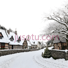 雪村,乡村,白色PNG