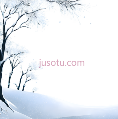 雪景,插画,白色, 黑色, PNG