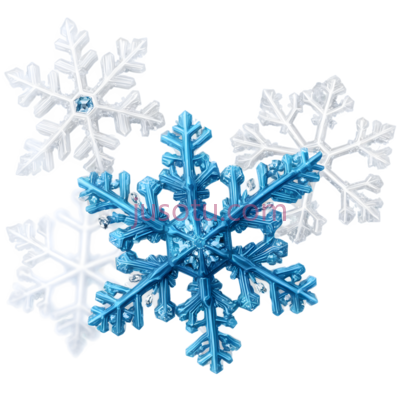 雪花,六角形,蓝色,白色, PNG