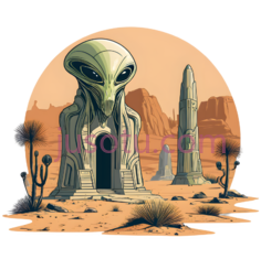 外星人,卡通,绿色PNG