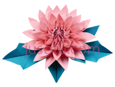 纸花,折纸,粉色,蓝色, PNG