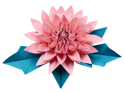 纸花,折纸,粉色,蓝色, PNG