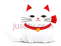 招财猫,卡通,白色, PNG