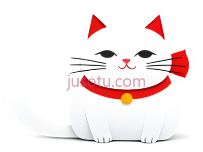 招财猫,卡通,白色, PNG
