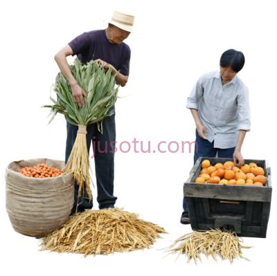 人物,丰收, PNG