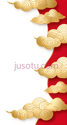 祥云,中国风,金色,红色,黑色PNG