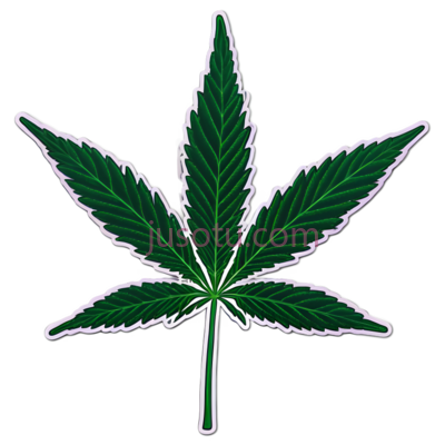 大麻叶,卡通,绿色, PNG
