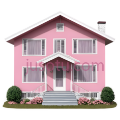 房屋,现代,粉色PNG