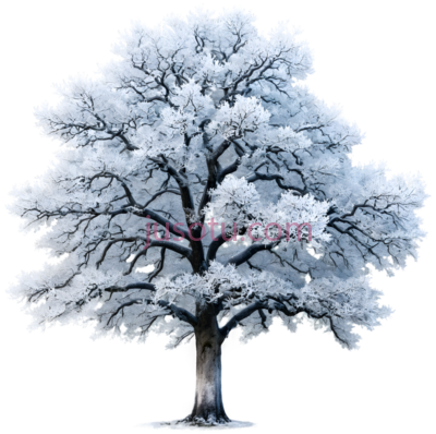 树,雪覆盖,白色, PNG