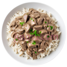 牛肉土豆泥,拉丝米饭PNG