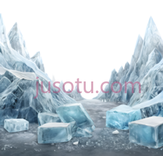 冰块,卡通,蓝色PNG
