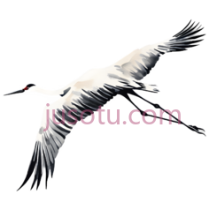 鹤,抽象,白色PNG
