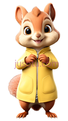 松鼠,卡通,黄色PNG