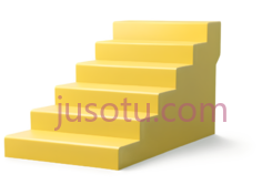 楼梯,3D建模,黄色PNG