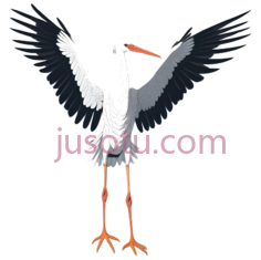 白鹤,翅膀展开PNG