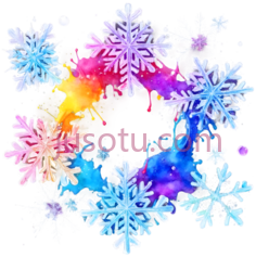 雪花,抽象,蓝色,紫色,粉色,黄色PNG