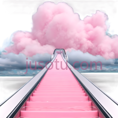 滑梯,卡通,粉色PNG