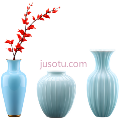 花瓶,现代,浅蓝色, PNG