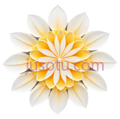 纸花,折纸,黄色,白色, PNG