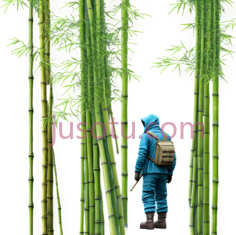 竹林,蓝色PNG