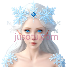 冰雪女王,3D,白色PNG