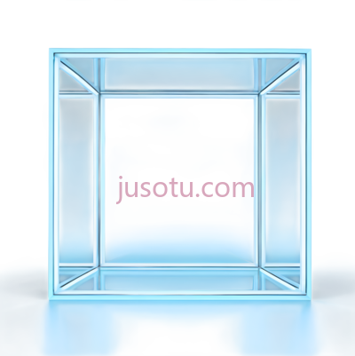 立方体,现代,蓝色, PNG