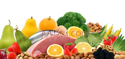 水果,蔬菜,坚果,瘦肉,鱼类,食物, PNG
