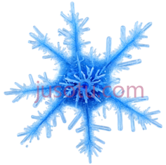 雪花,微观摄影,蓝色PNG