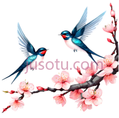 燕子,花瓣, PNG