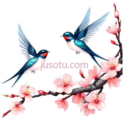 燕子,花瓣, PNG