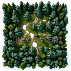 森林,卡通,绿色PNG